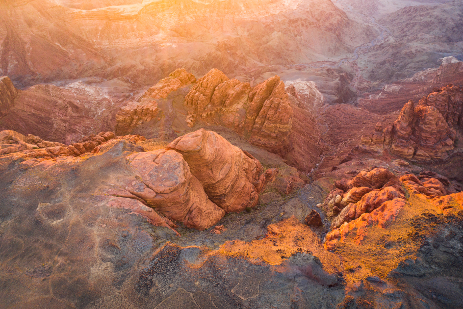 Aerial view of the Reserve’s Hisma mountains